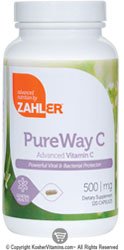 Zahlers Kosher PureWay-C 500 mg Vitamin C - 120 Capsules