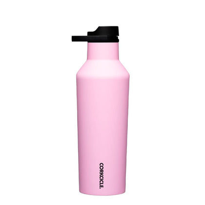 Corkcicle Sport Canteen Insulated Tumbler, Sun-Soaked Pink, 32 oz - Reusable Water Bottle Keeps Beverages Cold for 25 Hours & Hot 12 Hours - Cupholder Friendly Tumbler with Screw-On Cap