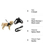 FakeFace Heavy Duty Pet Dog Safety Harness Leash Lead Set No-Pull Padded Dog Leash Collar Chest Harness with Handle for Small Medium Large Dogs Training Walking (X-Small, Black Harness + Black Leash)