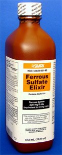 Ferrous Sulfate Elixir 220 Mg Iron Supplements by Silarx Laboratories - 16 Oz