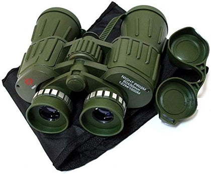 perini day/night 60x50 military army binoculars camouflage w/pouch hunting camping
