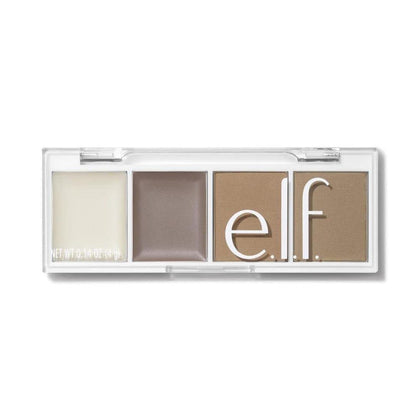 e.l.f. Bite-Size Brow, Mini Brow Quad with Ultra-Pigmented Waxes & Powders, Eyebrow Grooming & Makeup Kit, Blonde, 0.14 Oz