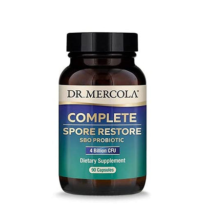 Dr. Mercola Complete Spore Restore, 90 Servings (90 Capsules), SBO Probiotic, 4 Billion CFU, Dietary Supplement, Supports Healthy Immune Function, Non-GMO