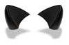 Helmet Flair Softeez Black Cat Ears for Helmet | Made in USA | Foam Kitty Ear Helmet Accessory for Bike Helmet, Ski Helmet & Airsoft Helmet | Peel & Stick | Pair (Helmet Not Included) (Black)