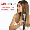 CHI Spin N Curl, Curling Iron For Healthy & Shiny Effortless Curls & Waves, Provides Preset Temperature Settings For Each Hair Texture, Onyx Black