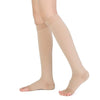 TOFLY® Knee High Compression Stockings, Open-Toe, Firm Support 15-20mmHg Opaque Maternity Pregnancy Compression Socks, Ankle & Arch Support, Swelling, Varicose Veins, Edema Beige XL