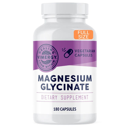 Vimergy Magnesium Glycinate, 90 Servings - with Turmeric & Ginger - Promotes Relaxation & Sleep - Supports Bone, Muscle & Heart Health - Gluten-Free, Kosher, Vegan & Paleo Friendly, Capsule