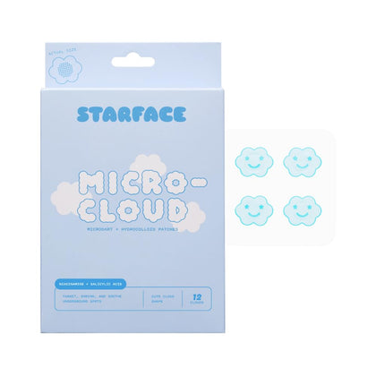 Starface Micro-Cloud, Hydrocolloid Microdart Patches for Early Stage Spots, Pimple Patches with Salicylic Acid and Niacinamide (12 count)