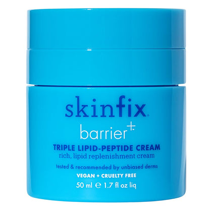 Skinfix Barrier+ Triple Lipid-Peptide Cream: Enriched with Lipids, Peptides, Hyaluronic Acid, and Shea Butter for Brightening, Firming, and Plumping, 1.7 oz