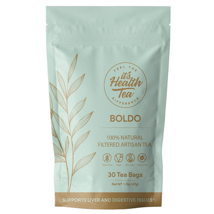 Boldo Tea (Includes filitered tea bags) for Liver Detox, Gallbladder Booster & Support - Gluten & Caffeine Free - (Loose Leaf)