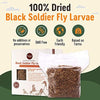 Supreme Grubs Natural Black Soldier Fly Larvae for Chickens, 85X More Calcium Than Mealworms-High Protein Grub Food Chicken Treats for Hens, Probiotic & Calcium Rich Chicken Feed, Bird Treat 1lb