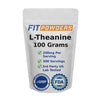 FitPowders L-Theanine Powder 100% Pure, Non-GMO, Vegan, Gluten Free Theanine Powder Supplement (Multiple Sizes) Mood and Cognitive, Stress Relief and Relaxation, Scoop Included (100 Grams)