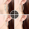 925 Sterling Silver Hoop Earrings, Gintan Silver Earrings Hoops 3mm Wide Diamond Cut Hoop Earrings Large Hoop Earrings Silver Endless Hoop Earrings for Women 30/40/50/60mm
