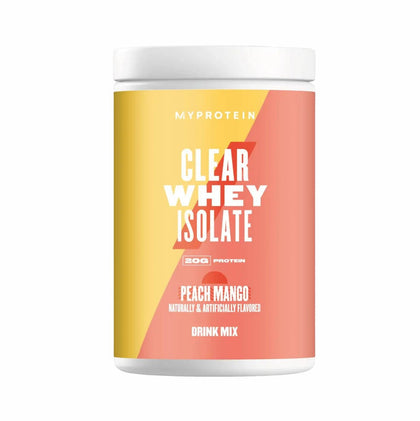 Myprotein Clear Whey Isolate Protein Powder, 1.1 Lb (20 Servings) Peach Mango, 20g Protein per Serving, Naturally Flavored Drink Mix, Daily Protein Intake for Superior Performance