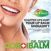 Dr. Dan's Cortibalm-2 Pack- for Dry Cracked Lips - Healing Lip Balm for Severely Chapped Lips - Designed for Men, Women and Children