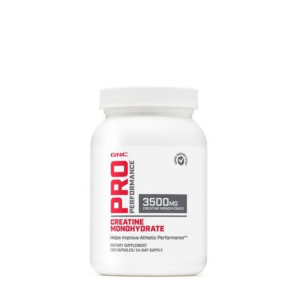 GNC Pro Performance Creatine Monohydrate 3500mg - 120 Capsules, Helps Improve Athletic Performance