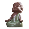 Kingzhuo Ceramic Tiny Cute Baby Buddha Statue Monk Figurine Cute Buddha Babies Baby Buddha Monk Home Decoration Zen Decor Peaceful Rulai Figurine (C)