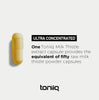 Toniiq 25,000mg 50x Concentrated Milk Thistle Extract - Milk Thistle 500mg Per Serving - 80% Silymarin - Bioavailable Silymarin Milk Thistle Supplement Capsules - 90 Vegetarian Caps