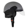 western era multipurpose half helmet | clear visor | comfort & safety | enhanced design | (medium, silver glossy) (non-motorized)