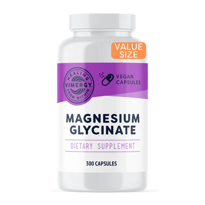 Vimergy Magnesium Glycinate, 150 Servings with Turmeric & Ginger - Promotes Relaxation & Sleep - Supports Bone, Muscle & Heart Health - Gluten-Free, Kosher, Vegan & Paleo Friendly, Capsule