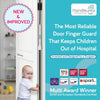 Handisure 2in1 Pack Child Door Safety Door Pinch Guard. Automatic, Hinge & Lock Side Safety, Reliable, Multiple Awards & Unique, Baby Door Stopper. Easy to Install, Finger Guard for Door