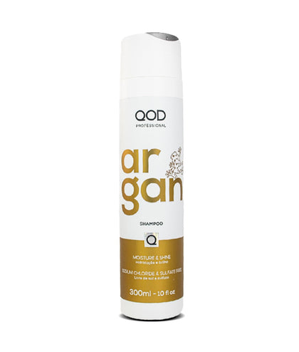 QoD ARGAN SHAMPOO 300ML- 10fl oz/FOR DRY, DAMAGED, FRIZZY AND DULL HAIR/PROMOTES SHINE AND SOFTNESS