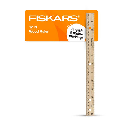 fiskars wood ruler - 12