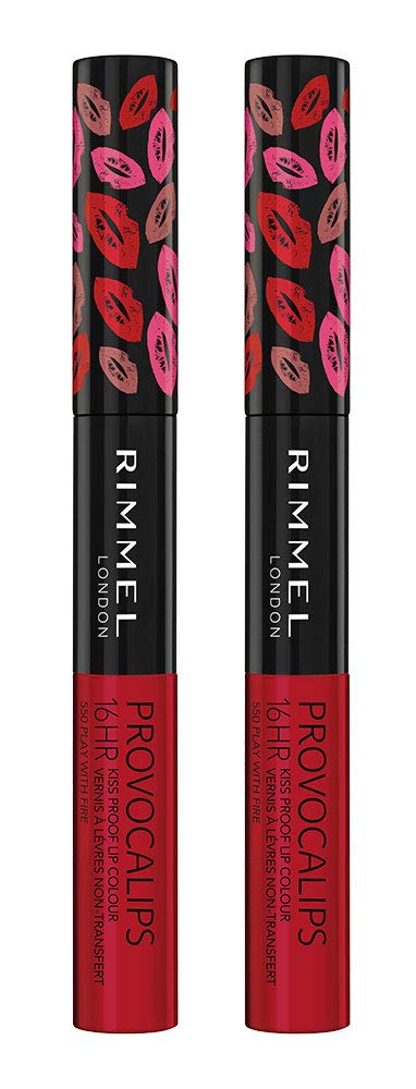 Rimmel Provocalips Lip Colour, Play with Fire, 0.14 Fluid Ounce (Pack of 2)