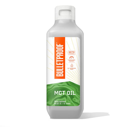 Bulletproof XCT MCT Oil Made with C10 and C8 MCT Oil, 32 Oz, Amplifies Energy, Keto Friendly