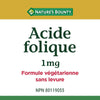 Nature's Bounty Folic Acid 1 mg 150 Tablets (Packaging May Vary)