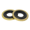 Healvaluefit Oxygen Regulator Gasket Brass Yoke Washer O Ring Seals Brass with Rubber - Pack of 30