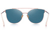 MERRY'S Fashion Women Cat Eye Sunglasses Coating Mirror Lens Sun glasses UV400 S7882 (Pink mirror, 56)