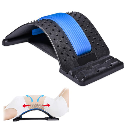 Back Stretcher / Cracker, Spine Board, Multi-Level Back Massager Lumbar, Pain Relief Device for Herniated Disc, Sciatica, Scoliosis, Lower and Upper Back Stretcher Support