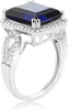 925 Sterling Silver 5.00 Carat Sapphire Ring