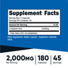 Nutricost D-Aspartic Acid (DAA) Capsules 2000mg Per Serving (180 Capsules) - Non-GMO Supplement