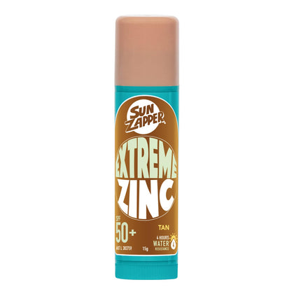 Sun Zapper (Tan) Extreme Zinc Stick - Tan Skin Tone Mineral Sunscreen Stick SPF50+ UVA/UVB+ Unbeatable Sun Protection Sunblock, Sun Cream Made in Australia