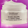 Delfanti-Milano  COLLAGEN with VITAMIN C & ELASTIN  Rejuvenating & Nourishing  Anti-Aging Night Cream  Face and Neck Moisturizer  Made in Italy