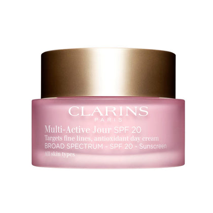 Clarins Multi-Active Day Cream SPF 20 | Anti-Aging Moisturizer | UVA/UVB Protection | Minimizes Fine Lines | Boosts Radiance