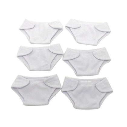 Baby Doll 6 Pack White Diapers | Baby Doll Diapers, Doll Diapers, Pretend Diapers, Baby Dolls Diapers, Baby Doll Diapers Reusable, Diaper Doll