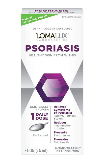 Loma Lux Psoriasis Clinically Proven, Dermatologist Developed Skin Clearing Natural Minerals, 8 Fl. Oz.