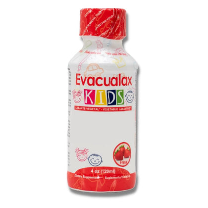 EVACUALAX Kids Liquid Strawberry Flavor - Laxative Vegetal 100% Natural - Support Digestion - Constipation Relief - Stool Softener - Intestinal Regularity - Senna Leaves Prune Juice - 4 oz