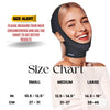 Neck Chin Compression Garment Strap Bandage, Face Slimmer, Double Chin Wrap (M, Black)