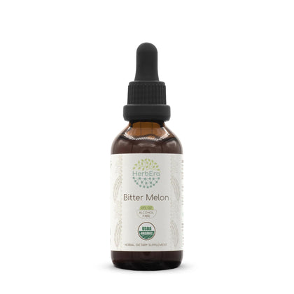 Bitter Melon B60 USDA Organic Tincture | Alcohol-Free Extract, High-Potency Herbal Drops | Certified Organic Bitter Melon (Momordica Charantia) Dried Fruit (2 fl oz)