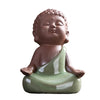 Kingzhuo Ceramic Tiny Cute Baby Buddha Statue Monk Figurine Cute Buddha Babies Baby Buddha Monk Home Decoration Zen Decor Peaceful Rulai Figurine (C)