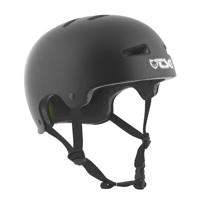 TSG Evolution Bike & Skate Helmet w/Snug Fit in Satin Black | for Cycling, BMX, Skateboarding, Rollerblading, Roller Derby, E-Boarding, E-Skating, Longboarding, Skating (Satin Black, L/XL 57-59 cm)