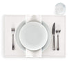 MY DRAP Washable and Reuseable Cloth Placemat - 17.7 x 12.6 in (12 Per Roll, Cotton Cream)