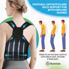 BODVITALS Back Brace And Posture Corrector For Women And Men Adjustable And Lightweight Back Posture Lumbar Support Shoulder, Lower Upper Back (L- Black) (Used - Like New)