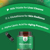 Glutathione Amino Acid Nutritional Supplement - Pure Glutathione Supplements for Liver Support - L Glutathione Pills with Glutamic Acid and Milk Thistle Seed Extract for Potent Immune Support