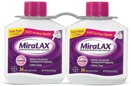 MiraLAX Powder Laxative, 2 pk./20.4 oz.