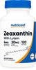 Nutricost Zeaxanthin with Lutein 20mg, 120 Softgels - Potent, Non-GMO, Gluten Free